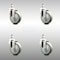 Service Caster 4 Inch 316SS Gray Polyurethane Wheel Swivel 1/2 Inch Threaded Stem Caster Set SCC SCC-SS316TS20S414-PPUB-121315-4 - alternate 1